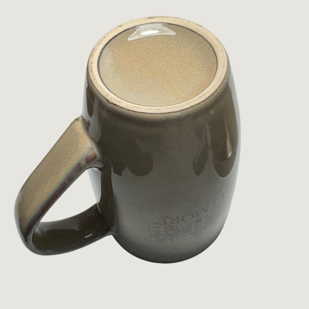 Biltmore Estate Souvenir Coffee Mug Tan Brown Reactive Glaze Ceramic Tall Cup - Picture 3 of 4
